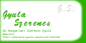 gyula szerencs business card